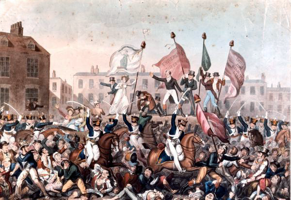 print depicting the Peterloo Massacre