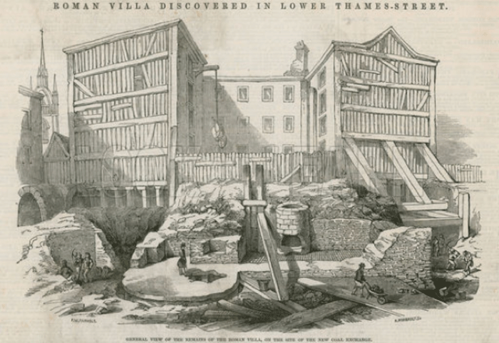 Engraving of Roman Villa site