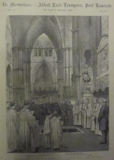image of Tennyson's funeral
