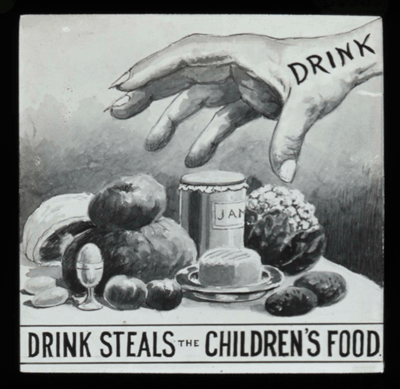 lantern slide against drinking