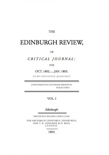 edinburgh-review-1802-e1319141161976 first issue of the Edinburgh Review