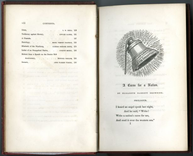 Title page image of Elizabeth Barrett Browning's "A Curse for a Nation"